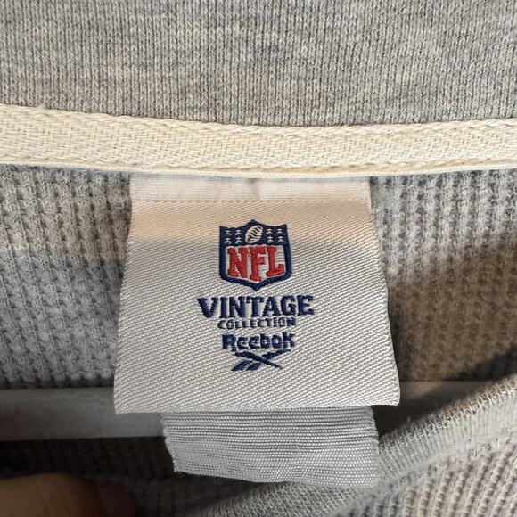 NFL Vintage Collection Reebok Shirt New England Patriots Mens Gray Long Sleeve - Picture 7 of 10